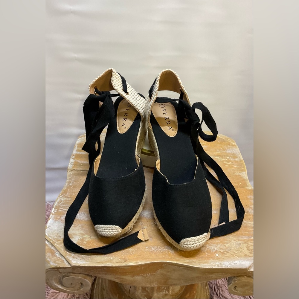 Serra Ladies Summer Sandals Black Sz 7